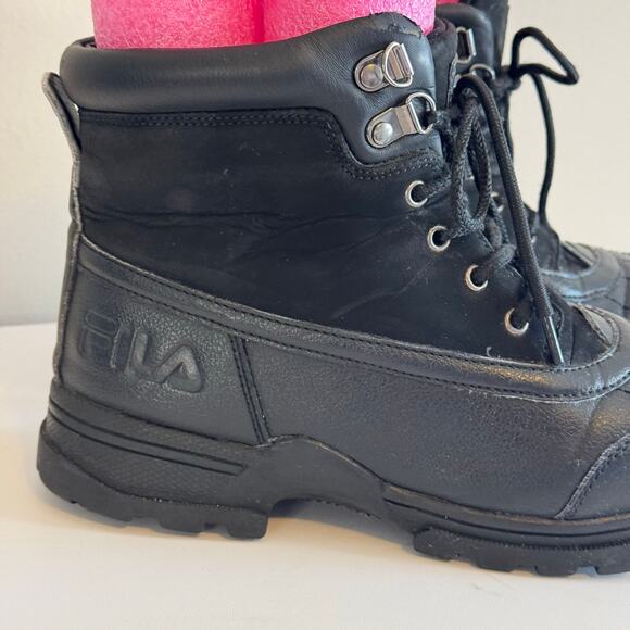 Fila Ridgewood Boots Mens 7 Black Synthetic Lace Up Ankle Hiking Tactical Casual main image 11